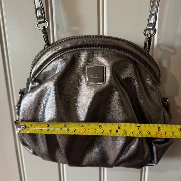 VERA WANG 🩶 NEW Metallic Silver Clutch & Crossbody Bag - Picture 6 of 17